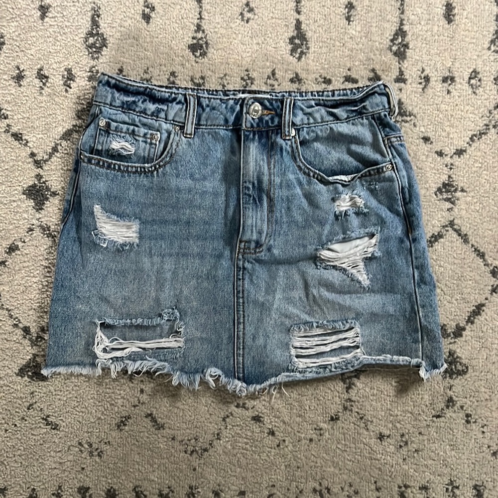 forever 21 denim skirt